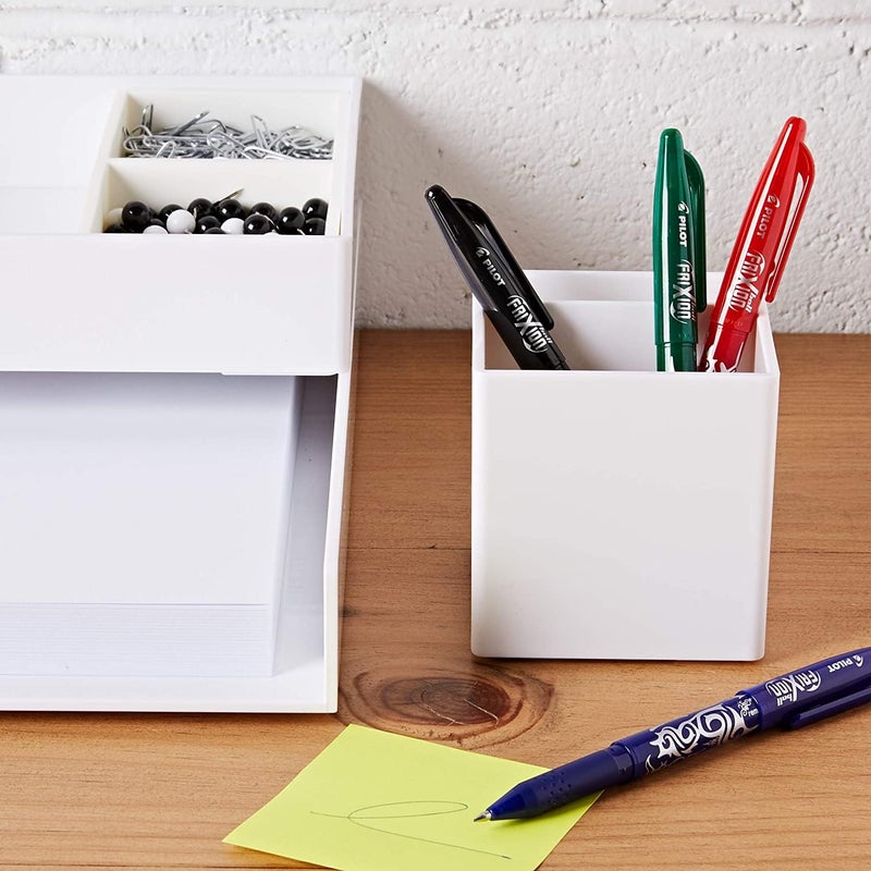 بايلوت قلم الكرة الدوارة القابل للمسح بالحرارة/الاحتكاك من بايلوت FR7 - خط متوسط ​​برأس 0.7 مم - عبوة وسادة مكونة من قلم واحد + 3 عبوات (أحمر) - Image 5